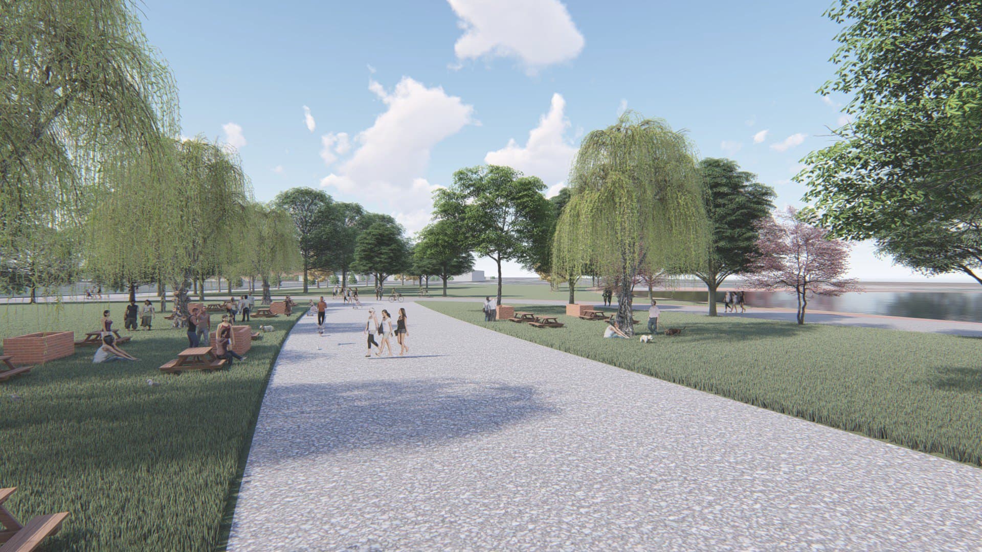 Representación conceptual del parque multifuncional propuesto